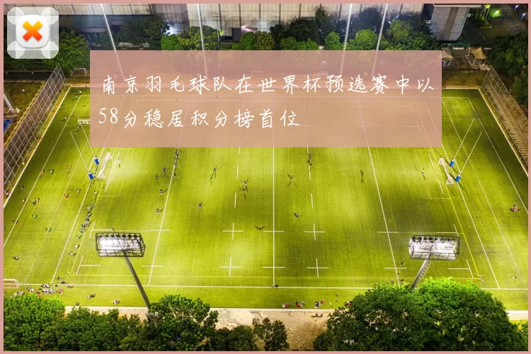 南京羽毛球队在世界杯预选赛中以58分稳居积分榜首位